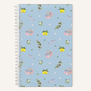 Sardine Zitrone Blau Notizblock