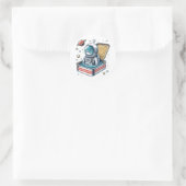 Sardinen-Astronaut Retro Lustiger Aufkleber (Tasche)