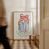 Sardinen auf einem Teller mit grüner Schleife Küch Poster