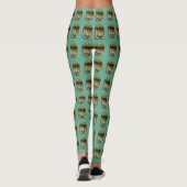 Sardinen auf Grün Leggings (Rückseite)