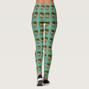 Sardinen auf Grün Leggings