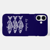 Sardinen-Blue-Hawaiian Case-Mate iPhone Hülle (Rückseite (Horizontal))