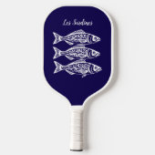 Sardinen-Blue-Hawaiian Pickleball Schläger (Rückseite)