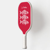 Sardinen-Cherry Red Hawaiian Pickleball Schläger (Links)