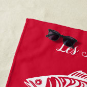 Sardinen-Cherry Red Hawaiian Strandtuch (Beispiel)