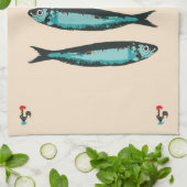 Sardinen des Lissaboner Festivals, Symbol Portugal Geschirrtuch (Gefaltet)