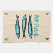 Sardinen des Lissaboner Festivals, Symbol Portugal Geschirrtuch (Horizontal)