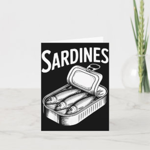 Sardinen Dosenfisch Foodie Retro Meeresfrüchte-Lie Karte