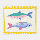 Sardinen Duo Fleecedecke (Vorderseite (Horizontal))