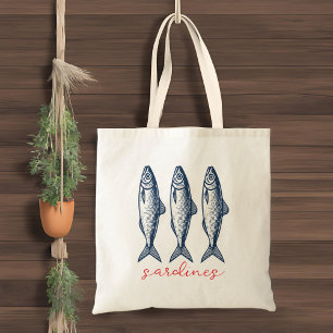 Sardinen, Fischmarkt Tote Tag Tragetasche