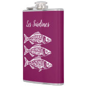 Sardinen-Hawaiian-Fisherman Core-Wine-Farbe Flachmann (Links)