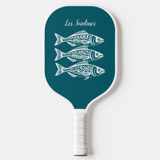 Sardinen-hawaiianisch Aquamarin Pickleball Schläger (Vorderseite)