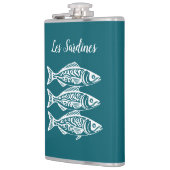 Sardinen-Hawaiianisch-Fischer KernAquamarin Flachmann (Links)