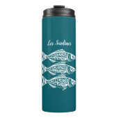 Sardinen-Hawaiianisch-Fischer-Kerngebiet - Aquamar Thermosbecher (Vorderseite)