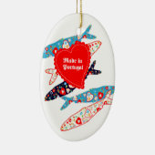 Sardinen hergestellt in Portugal Keramik Ornament (Rechts)