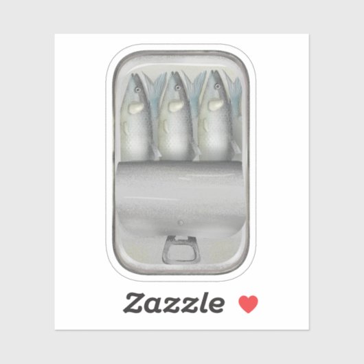 Sardinen in einer Dose Aufkleber (Blatt)