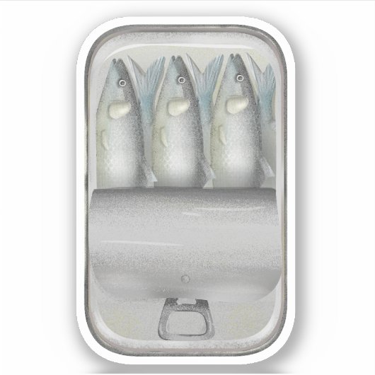 Sardinen in einer Dose Aufkleber (Vorderseite)
