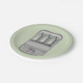 Sardinen in einer Dose Pappteller (Schrägansicht)