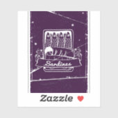 Sardinen in einer Zinn gestört Aufkleber (Blatt)