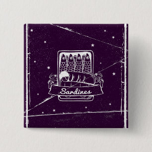 Sardinen in einer Zinn gestört Button