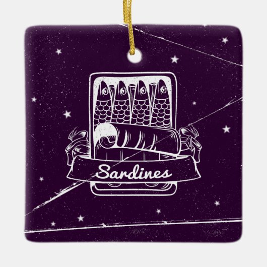 Sardinen in einer Zinn gestört Keramikornament (Vorderseite)