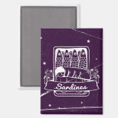 Sardinen in einer Zinn gestört Magnet (Vorderseite/Rückseite)