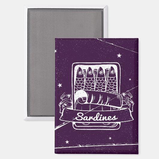 Sardinen in einer Zinn gestört Magnet (Vorderseite/Rückseite)