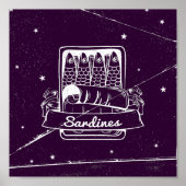 Sardinen in einer Zinn gestört Poster (Vorne)