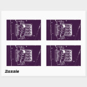 Sardinen in einer Zinn gestört Rechteckiger Aufkleber (Blatt)