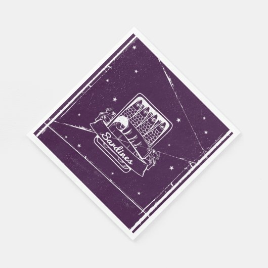 Sardinen in einer Zinn gestört Serviette (Ecke)