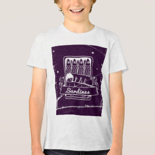 Sardinen in einer Zinn gestört Tri-Blend Shirt
