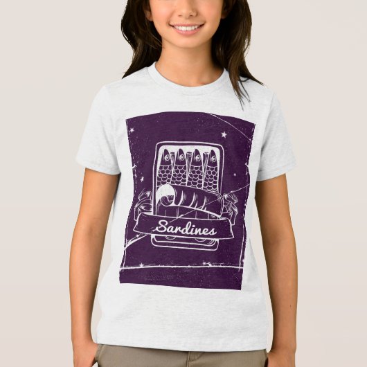Sardinen in einer Zinn gestört Tri-Blend Shirt (Vorderseite)