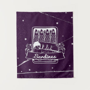 Sardinen in einer Zinn gestört Wandteppich