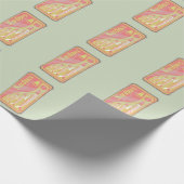 Sardinen in Retro-Poster-Stil Geschenkpapier (Ecke)