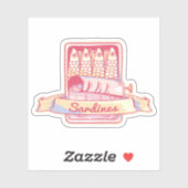 Sardinen in Zinn Aufkleber (Blatt)