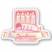 Sardinen in Zinn Aufkleber (Vorderseite)