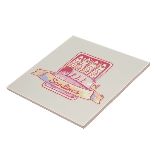 Sardinen in Zinn Fliese (Seite)