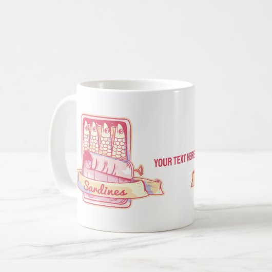 Sardinen in Zinn Kaffeetasse (Vorderseite Links)