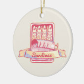 Sardinen in Zinn Keramik Ornament (Links)