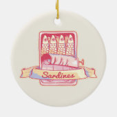 Sardinen in Zinn Keramik Ornament (Hinten)