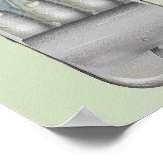 Sardinen in Zinn Poster (Ecke)