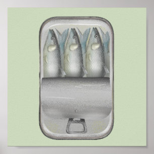 Sardinen in Zinn Poster