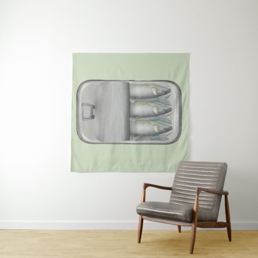 Sardinen in Zinn Wandteppich (Beispiel (Horizontal))