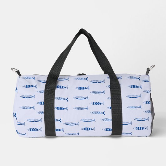 Sardinen-Muster Duffle Bag (Vorderseite)