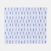 Sardinen-Muster Fleecedecke (Vorderseite (Horizontal))