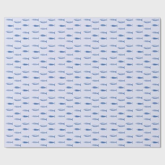 Sardinen-Muster Geschenkpapier (Flach)