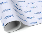 Sardinen-Muster Geschenkpapier (Rolleneckpunkt)