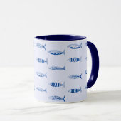 Sardinen-Muster Tasse (VorderseiteRechts)