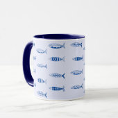 Sardinen-Muster Tasse (Vorderseite Links)