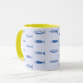 Sardinen-Muster Tasse (Vorderseite Links)
